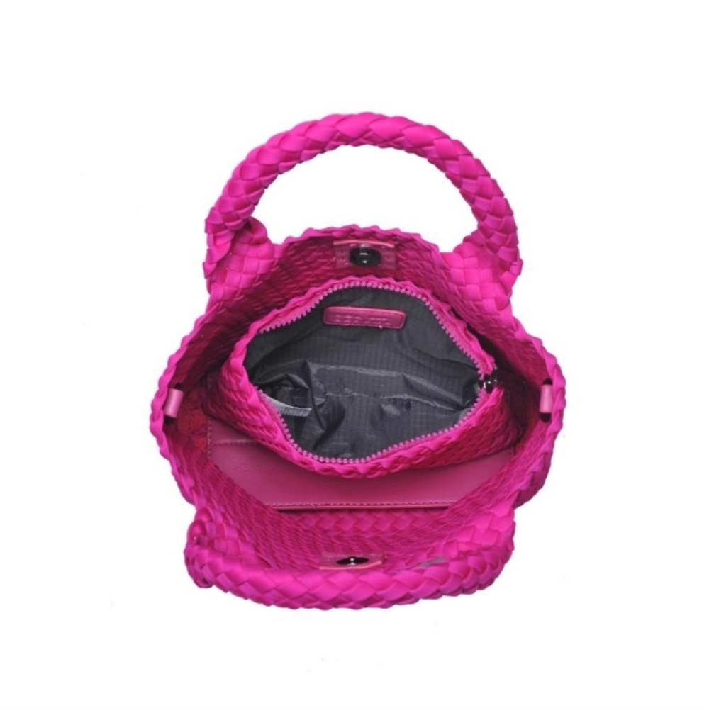 #478 SALE 🛑78 FINAL PRICE! FABULOUS BOHO TRENDY Small Woven Neoprene Crossbody - Picture 3 of 7
